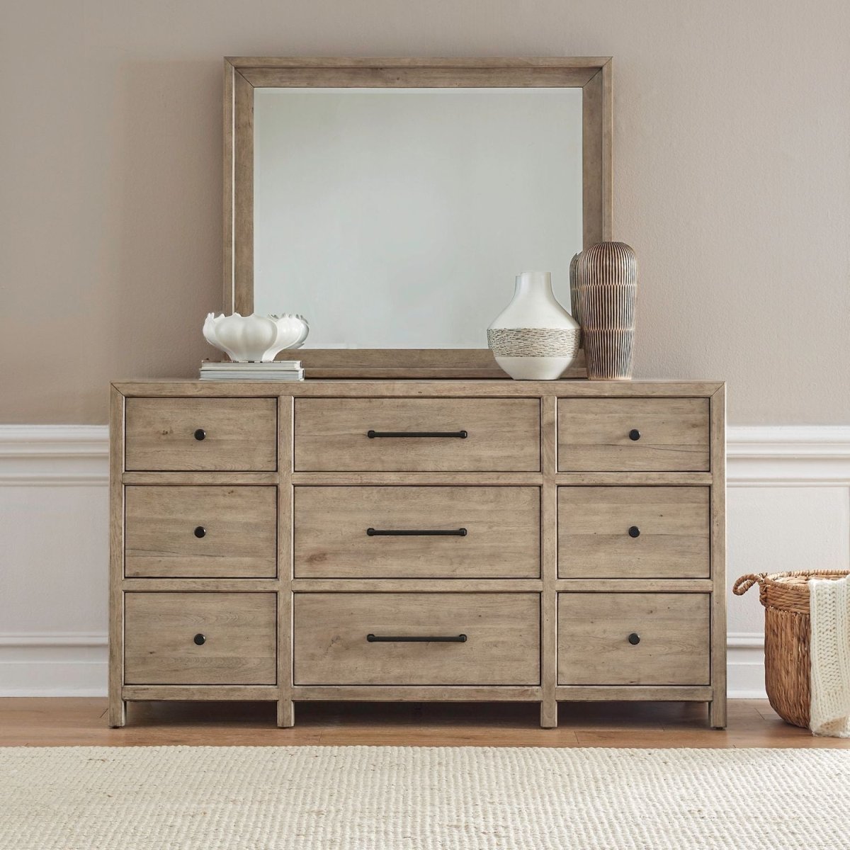Proximity Place - Dresser & Mirror - Brown Dresser & Mirror by Liberty Furniture - Walls Furniture & Mattress