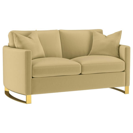 Corliss - Upholstered Arched Arm Loveseat Stationary Loveseats by CoasterElevations - Walls Furniture & Mattress