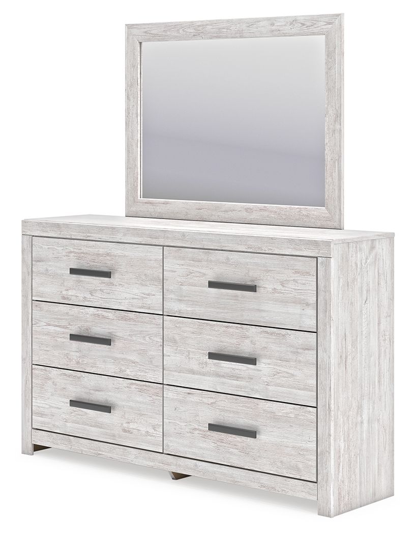 Cayboni - Dresser And Mirror - Whitewash Dresser & Mirror by Signature Design by Ashley® - Walls Furniture & Mattress