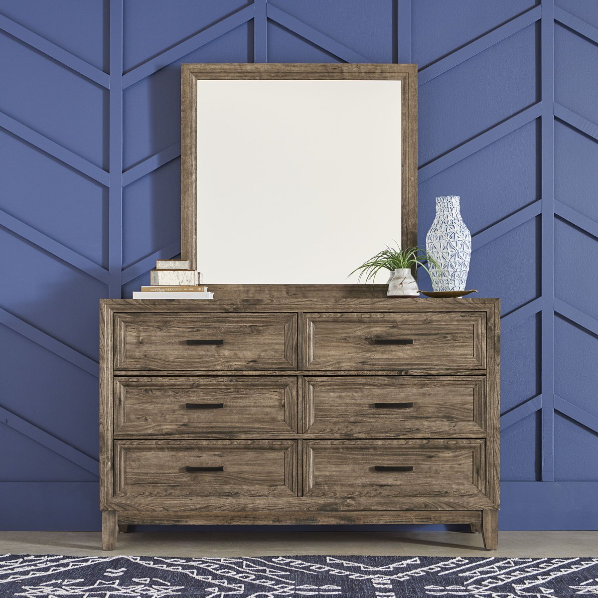 Ridgecrest - Dresser & Mirror - Light Brown Dresser & Mirror by Liberty Furniture - Walls Furniture & Mattress