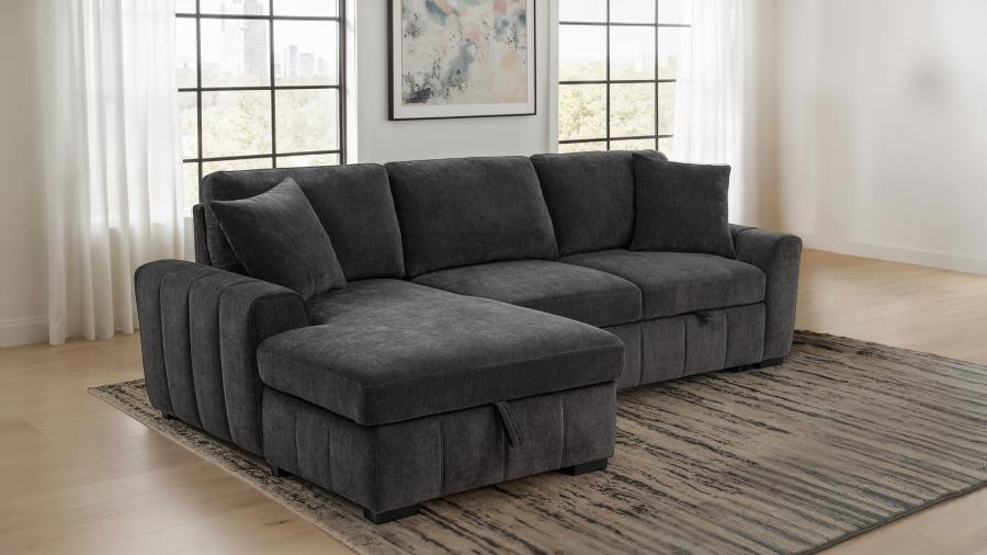 Pastrana - Upholstered Sleeper Sectional Sofa Sleeper Sectionals by Coaster Fine Furniture - Walls Furniture & Mattress