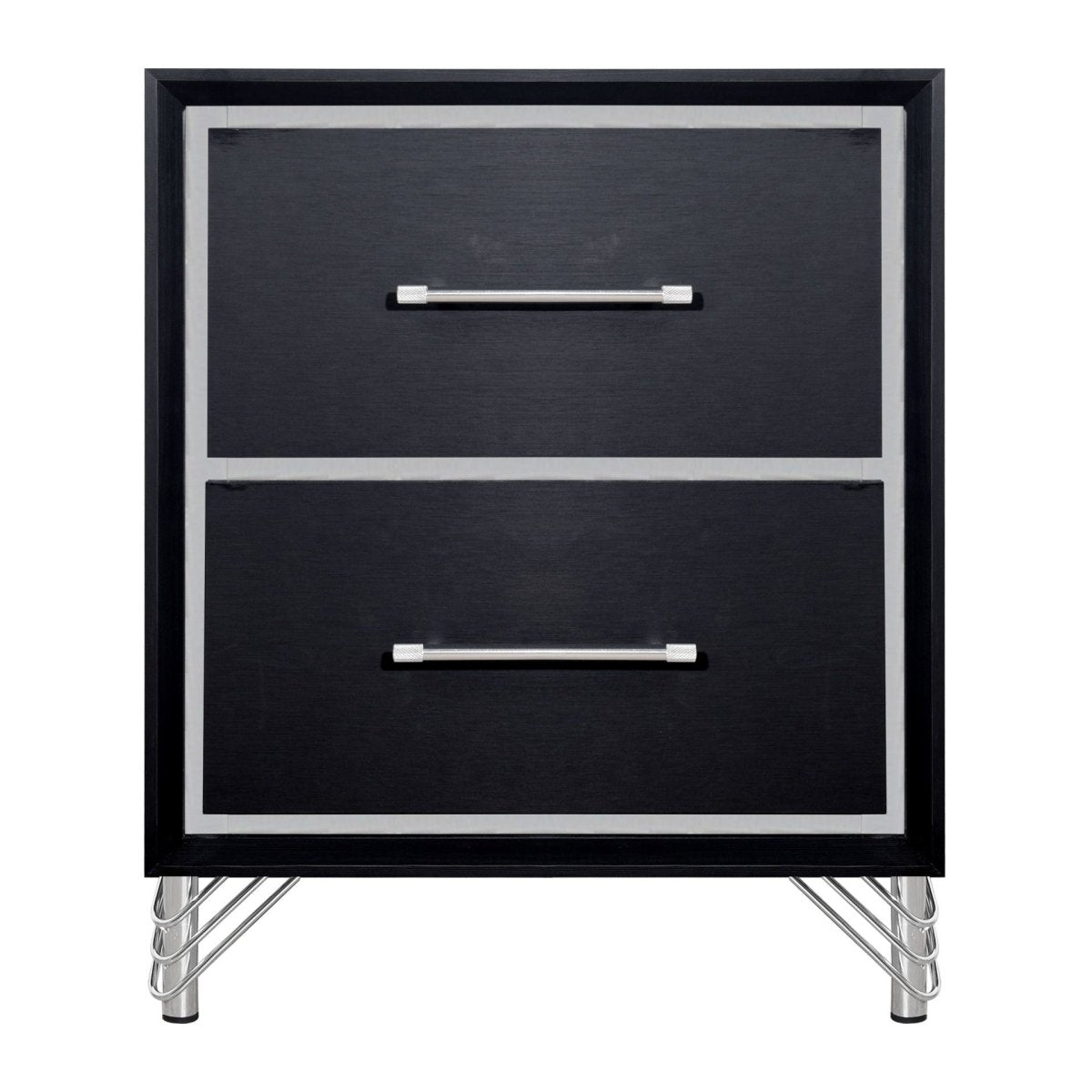 Ava - 2 Drawer Nightstand - Ebony Accent Nightstands by New Classic - Walls Furniture & Mattress