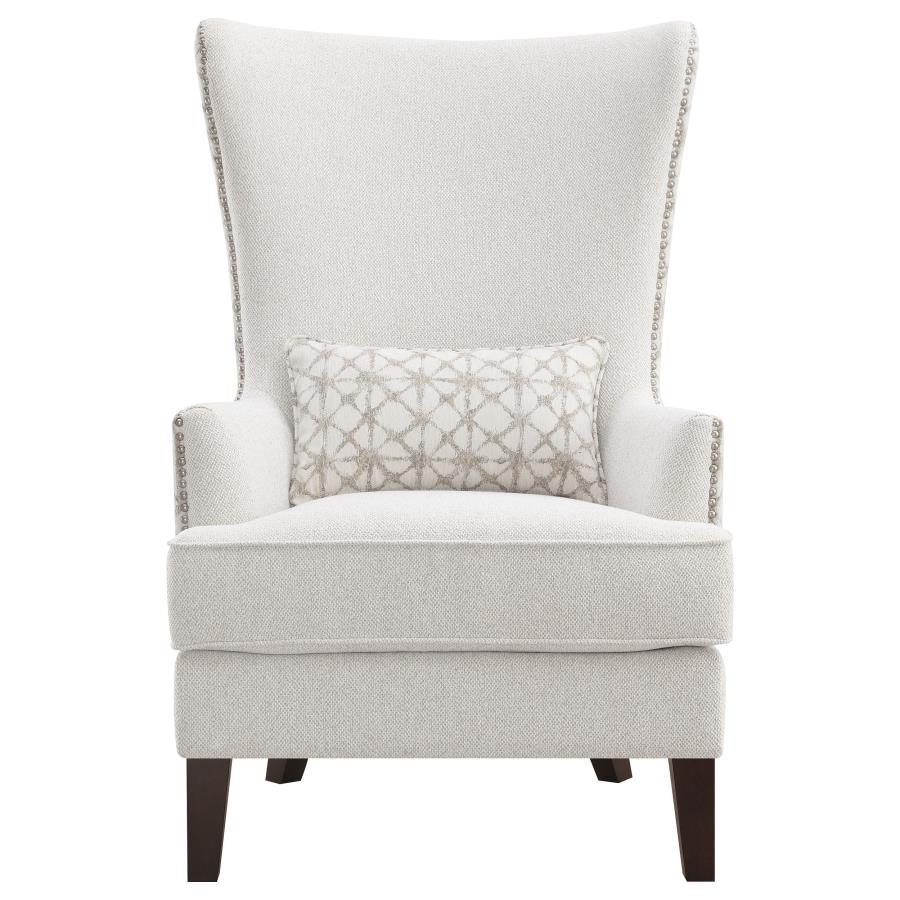 Pippin - Upholstered High Wingback Accent Chair - Latte Accent Chairs by Coaster Fine Furniture - Walls Furniture & Mattress