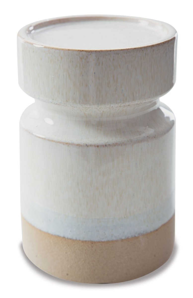 Hurston - Candle Holder Set (Set of 3) - Ivory / Brown Candles & Holders by Signature Design by Ashley® - Walls Furniture & Mattress
