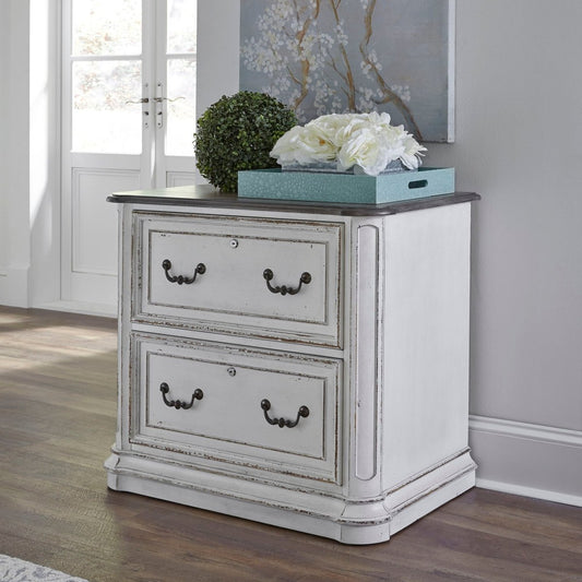 Magnolia Manor - Jr Executive Media Lateral File - White Filing Cabinets by Liberty Furniture - Walls Furniture & Mattress