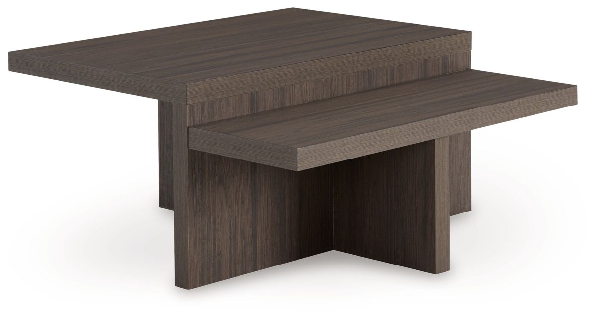 Zendex - Occasional Table Set (Set of 2) - Brown Table Sets by Signature Design by Ashley® - Walls Furniture & Mattress