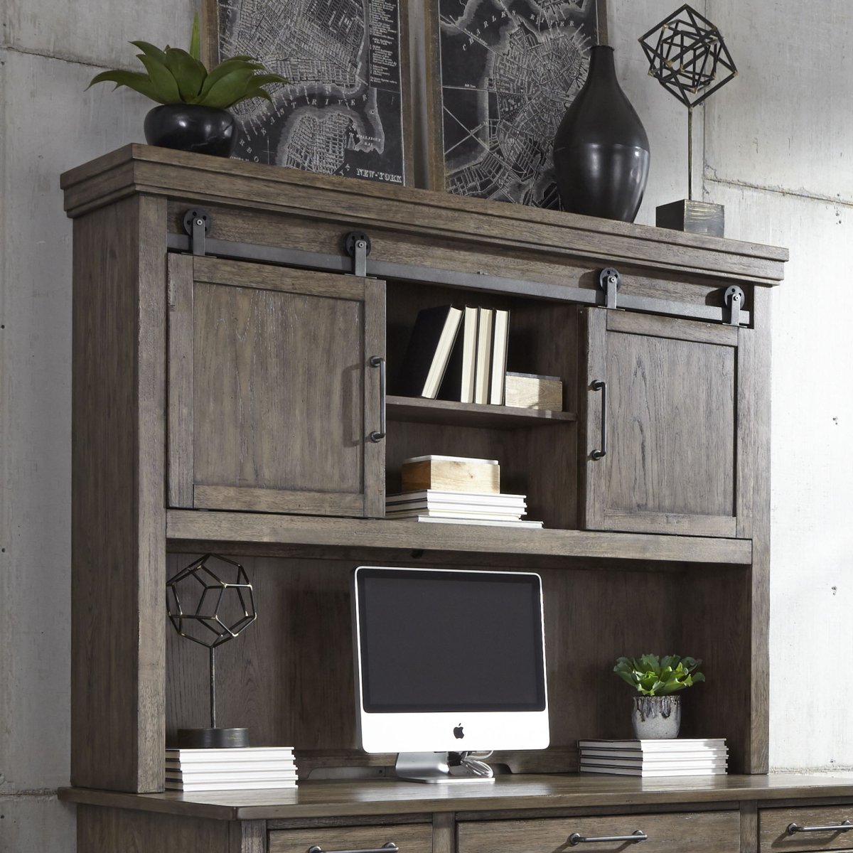 Sonoma Road - Credenza Hutch - Light Brown Hutches by Liberty Furniture - Walls Furniture & Mattress