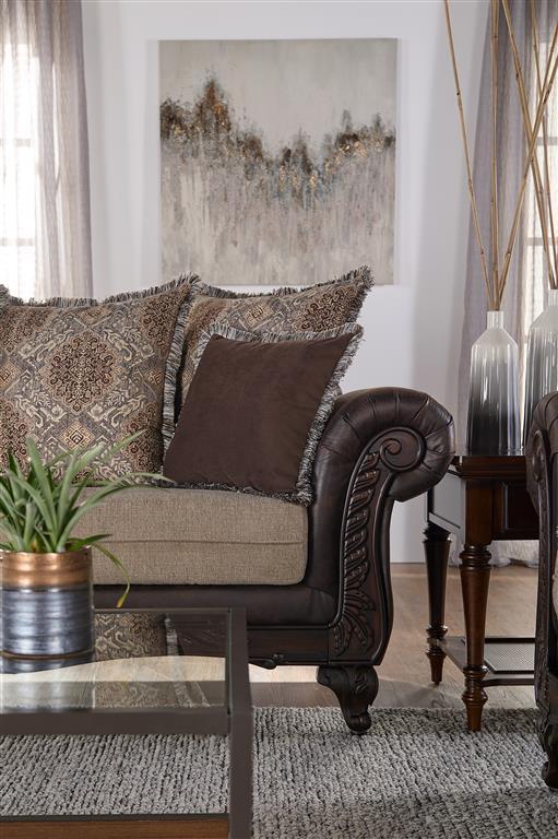 Elmbrook - Upholstered Rolled Arm Sofa - Brown Stationary Sofas by Coaster Fine Furniture - Walls Furniture & Mattress