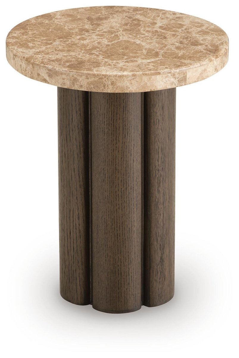 Darimore - Chair Side End Table - Burnished Brown Chair Side Tables by Signature Design by Ashley® - Walls Furniture & Mattress