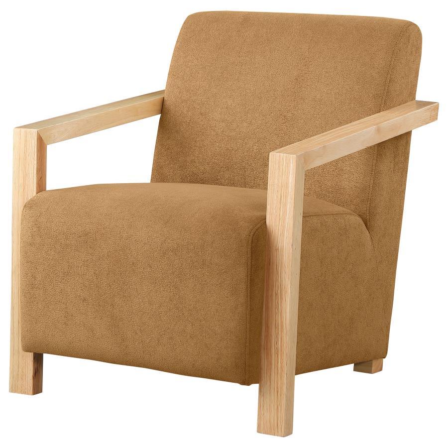 Diego - Upholstered Accent Arm Chair With Wood Arms Arm Chairs by CoasterEveryday - Walls Furniture & Mattress