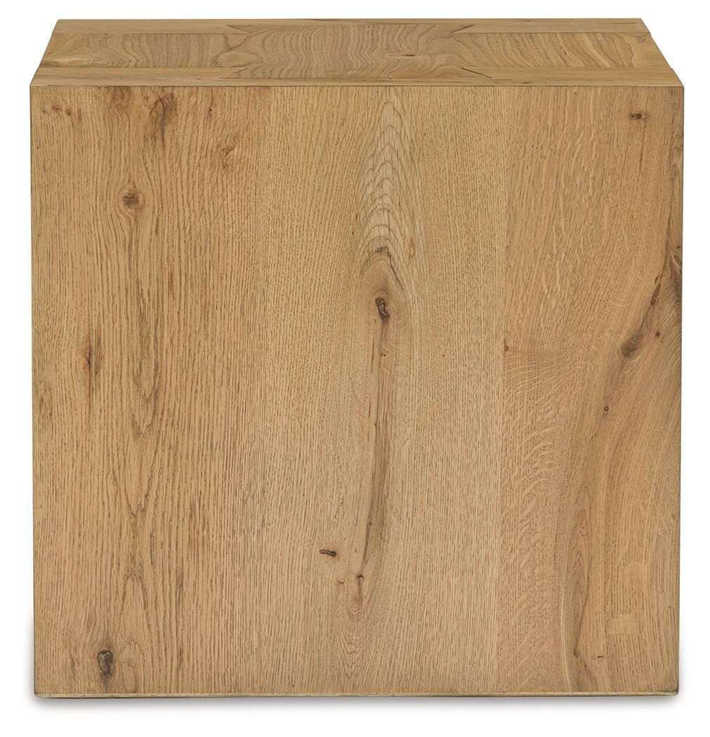 Bracken - Light Brown - Square End Table End Tables by Luxe - Walls Furniture & Mattress