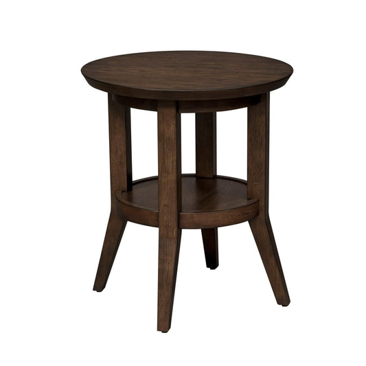 Ventura Blvd - Round End Table - Dark Brown End Tables by Liberty Furniture - Walls Furniture & Mattress