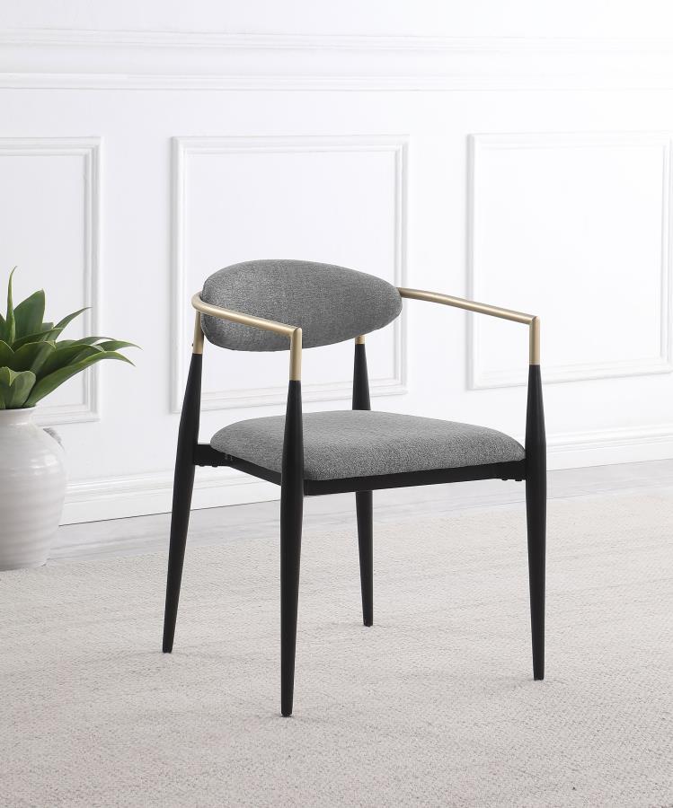 Alexis - Fabric Upholstered Dining Arm Chair (Set of 2) Chair Sets by Coaster Fine Furniture - Walls Furniture & Mattress