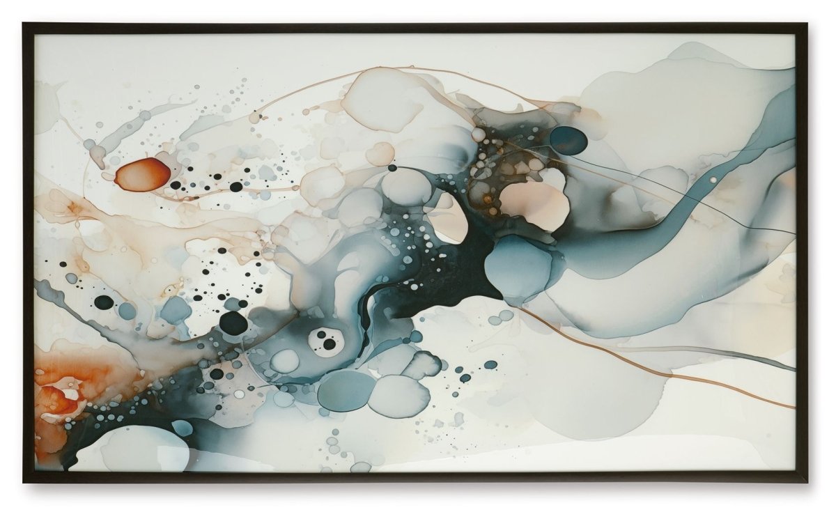 Foxenburg - Wall Art - Blue / Amber / White Framed Prints by Signature Design by Ashley® - Walls Furniture & Mattress