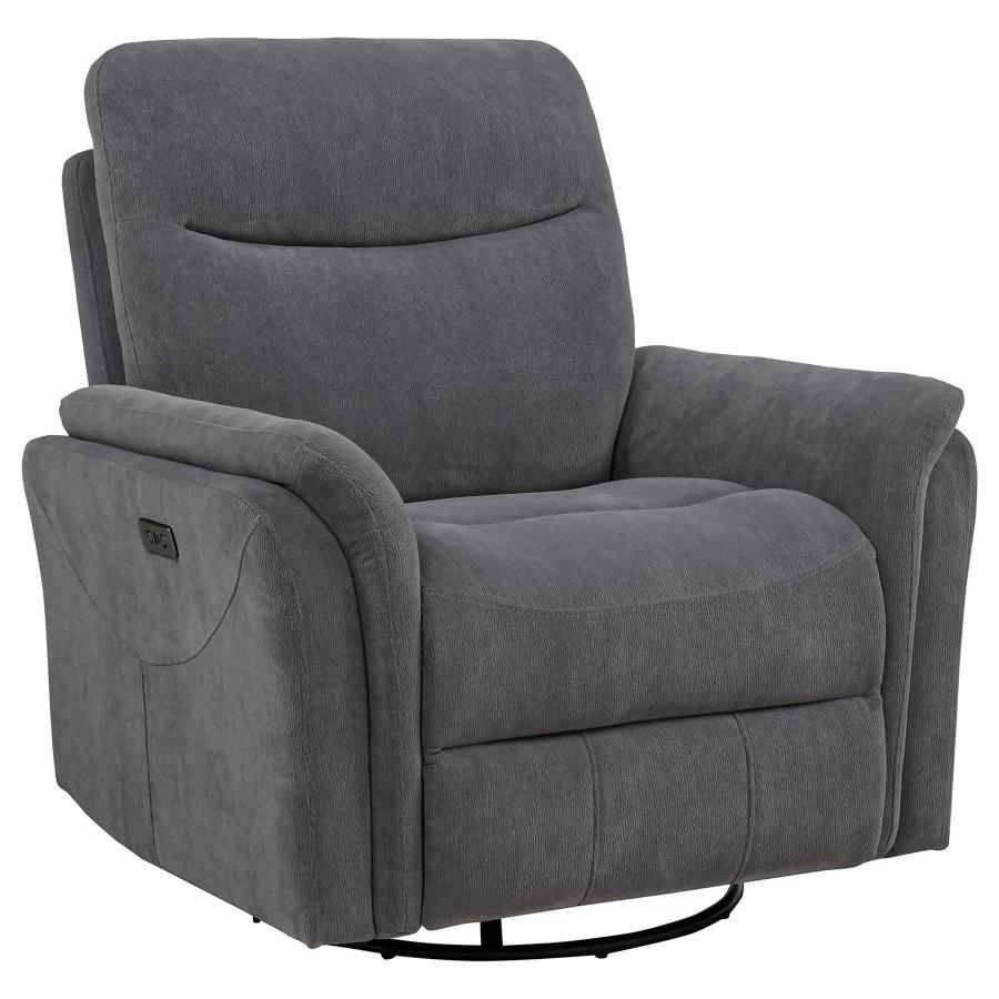 Adler - Upholstered Power Swivel Glider Recliner Swivel Glider Chairs by Coaster Fine Furniture - Walls Furniture & Mattress