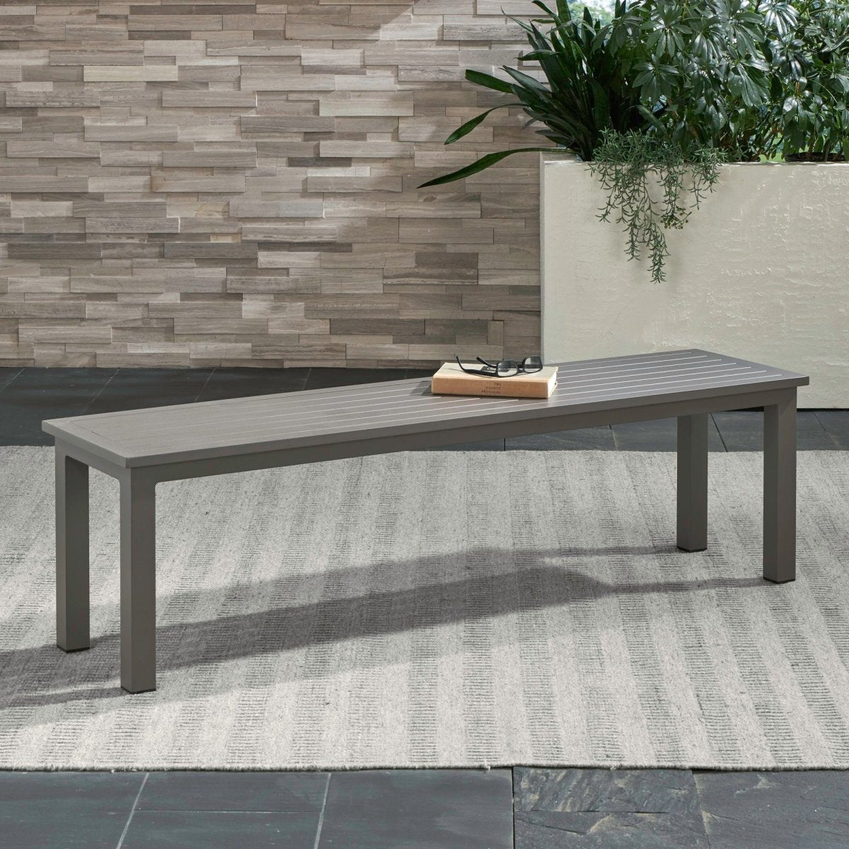 Plantation Key - Outdoor Dining Bench - Granite Benches by Liberty Furniture - Walls Furniture & Mattress