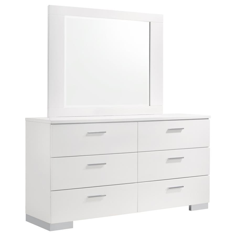 Felicity - 6 - Drawer Dresser Dressers by CoasterEssence - Walls Furniture & Mattress