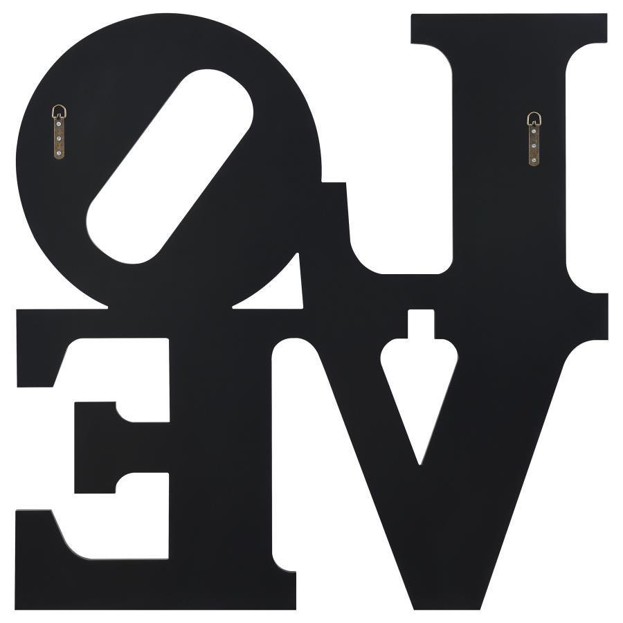 Keiran - Love Lettered Wall Mirror - Silver Wall Mirrors by CoasterEveryday - Walls Furniture & Mattress