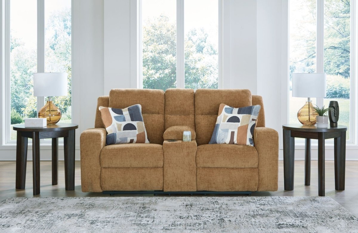 Kanlow - Dbl Reclining Loveseat With Console Reclining Loveseats by Signature Design by Ashley® - Walls Furniture & Mattress
