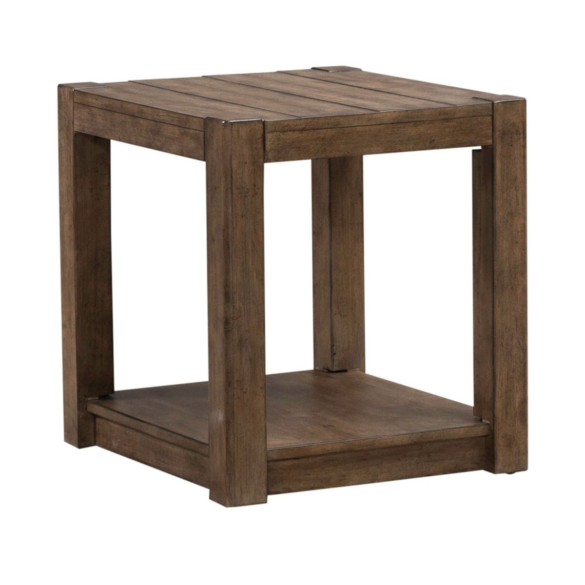 Broadmore - Square Chairside Table - Brown Chair Side Tables by Liberty Furniture - Walls Furniture & Mattress