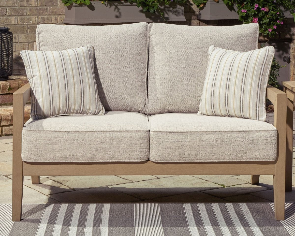Hallow Creek - Loveseat With Cushion - Driftwood Loveseats by Signature Design by Ashley® - Walls Furniture & Mattress
