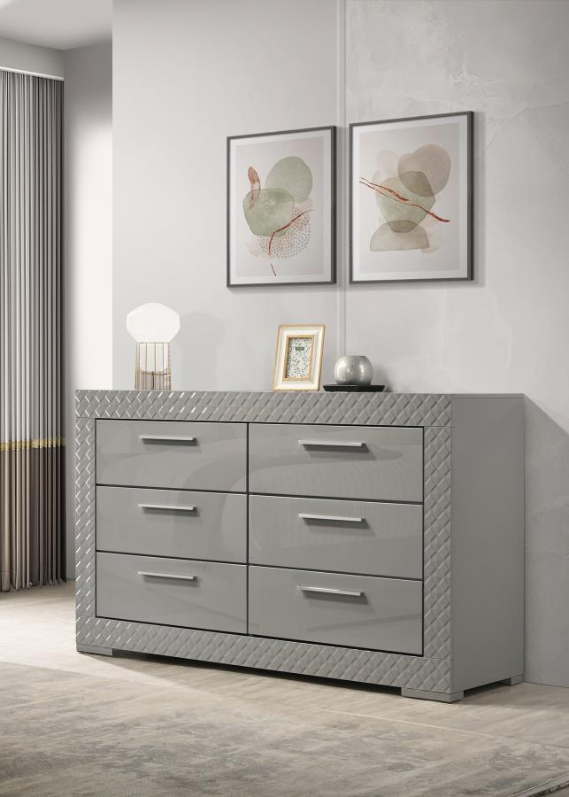 Ives - 6 - Drawer Dresser Dressers by Coaster Fine Furniture - Walls Furniture & Mattress
