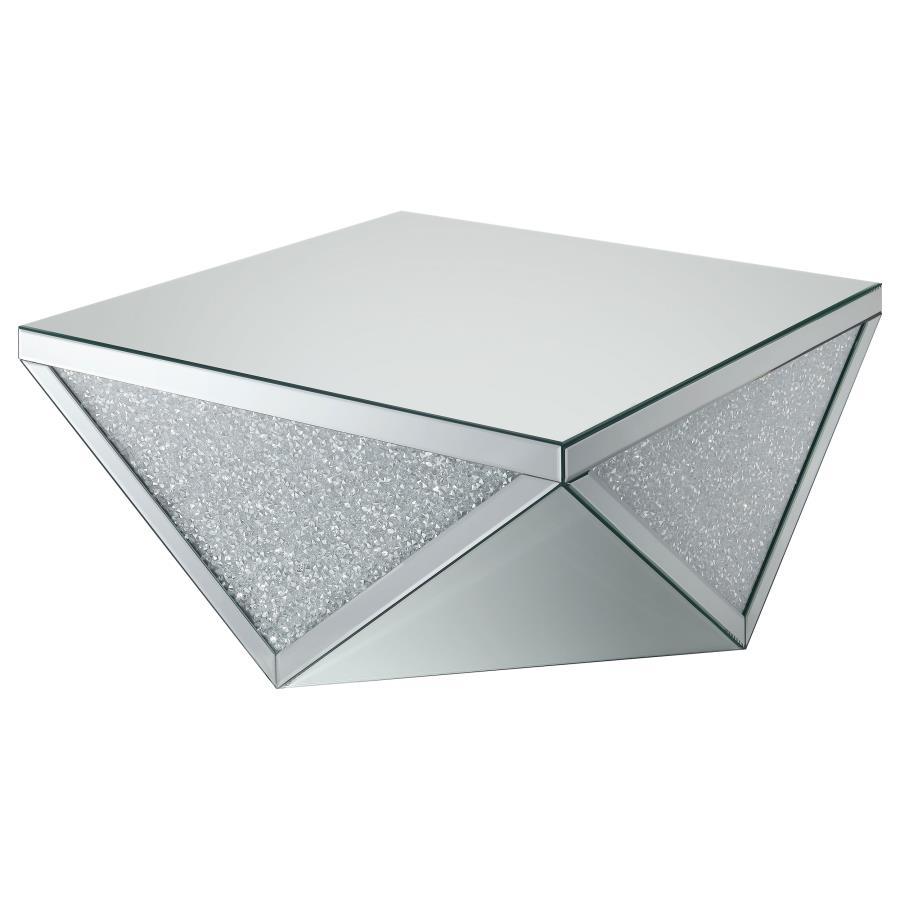 Amore - Square Mirrored Acrylic Crystal Table End Tables by CoasterElevations - Walls Furniture & Mattress
