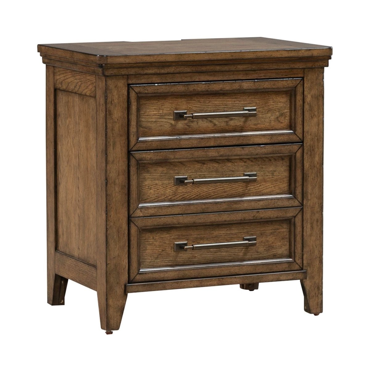 Carolina Park - Nightstand With Charging Station - Brown Nightstands w/ Charging Stations by Liberty Furniture - Walls Furniture & Mattress