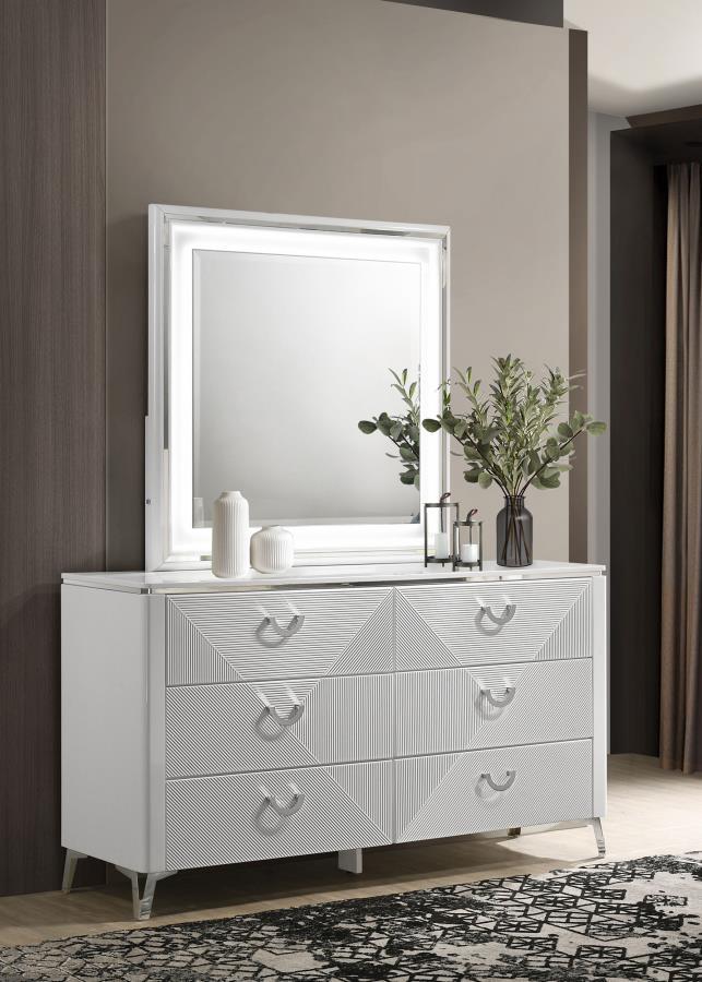 Cassia - 6 - Drawer Bedroom Dresser Cabinet Dressers by Coaster Fine Furniture - Walls Furniture & Mattress