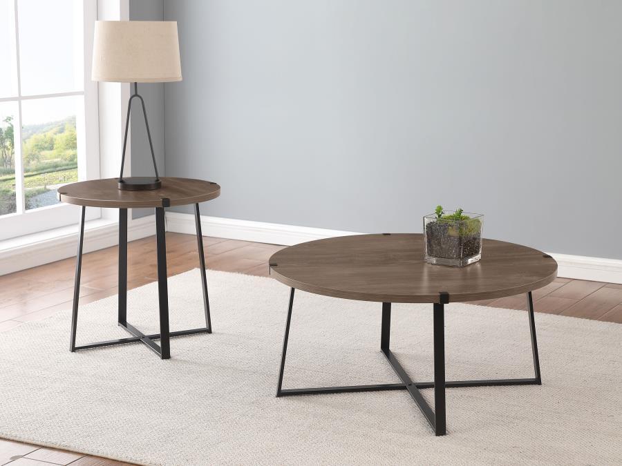 Marcus - Round Coffee Table Set Table Sets by Coaster Fine Furniture - Walls Furniture & Mattress