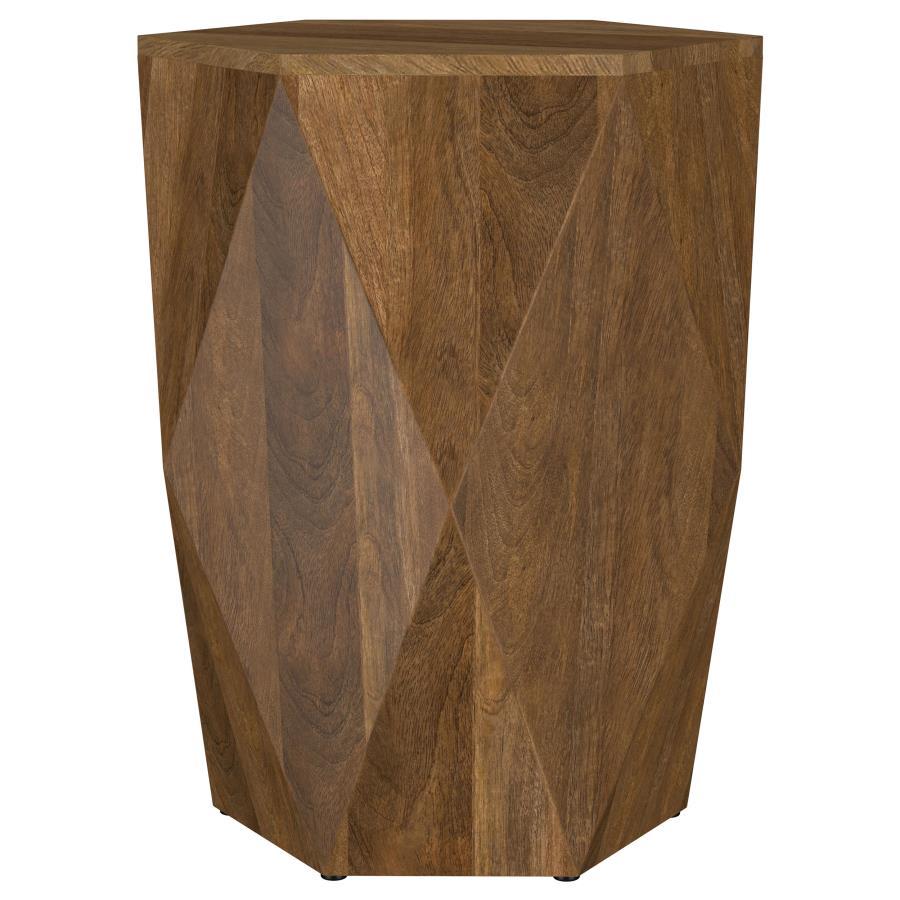 Zalika - Hexagonal Solid Mango Wood Table End Tables by Coaster Fine Furniture - Walls Furniture & Mattress