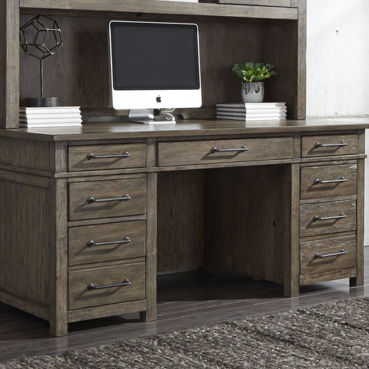 Sonoma Road - Desk/Credenza - Light Brown Credenzas by Liberty Furniture - Walls Furniture & Mattress