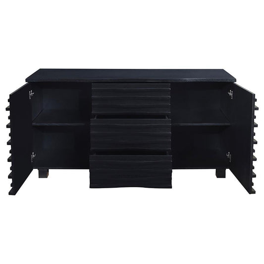 Stanton - 3 - Drawer Sideboard Buffet Storage Cabinet - Black Buffets by CoasterEssence - Walls Furniture & Mattress