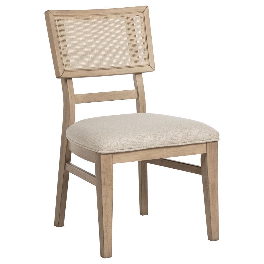 Kailani - Radio Weave Cane Dining Side Chair (Set of 2) - Beige Oak Chair Sets by Coaster Fine Furniture - Walls Furniture & Mattress