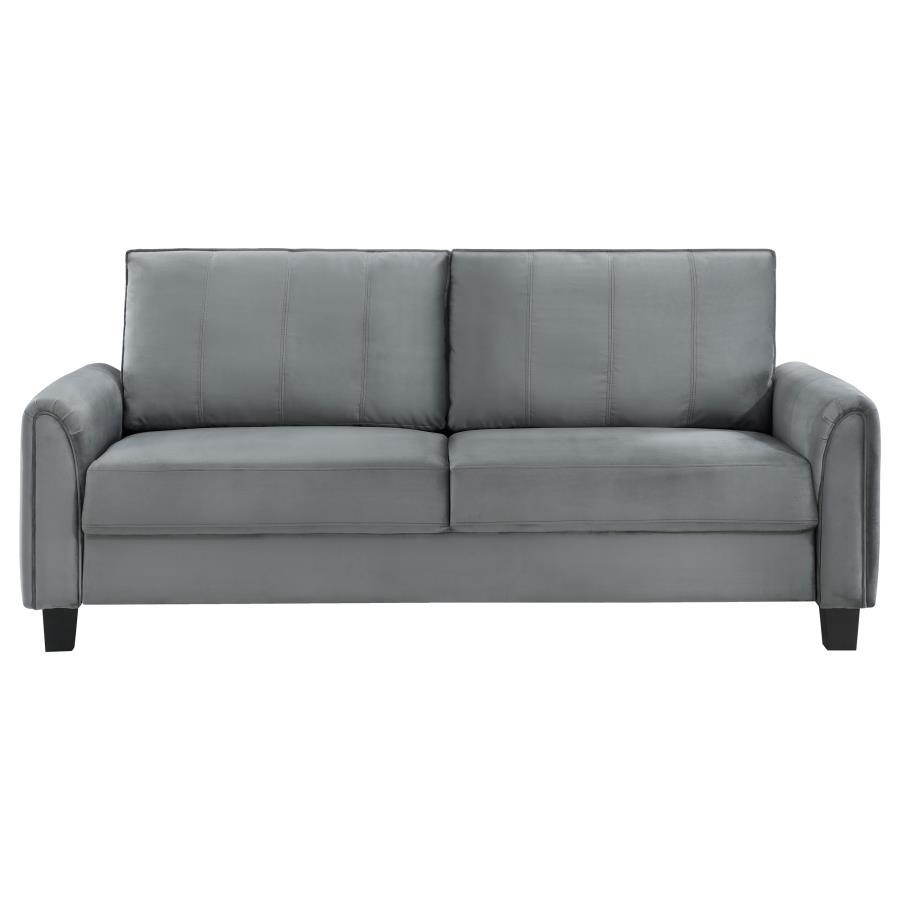 Davis - Upholstered Rolled Arm Sofa Stationary Sofas & Loveseats by Coaster Fine Furniture - Walls Furniture & Mattress