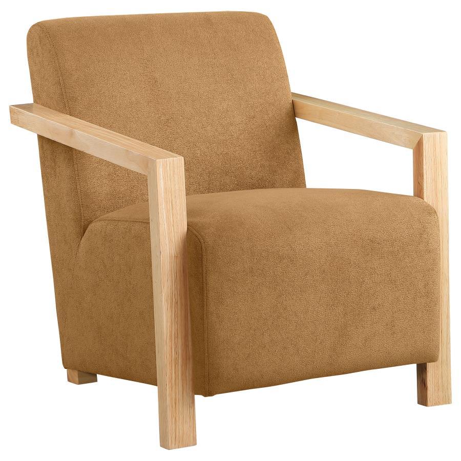 Diego - Upholstered Accent Arm Chair With Wood Arms Arm Chairs by CoasterEveryday - Walls Furniture & Mattress