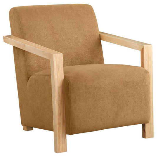 Diego - Upholstered Accent Arm Chair With Wood Arms Arm Chairs by CoasterEveryday - Walls Furniture & Mattress