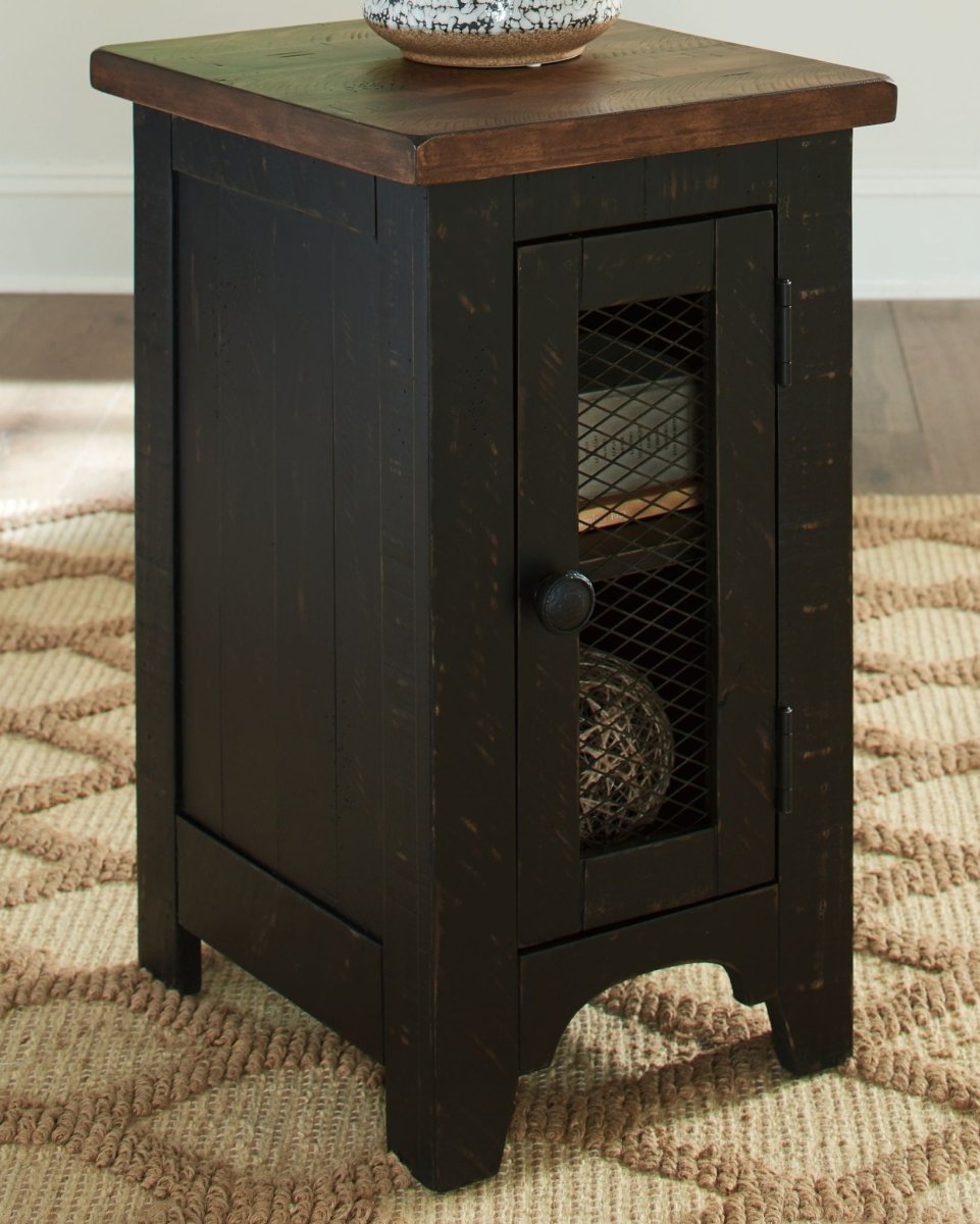 Valebeck - Chair Side End Table - Black / Brown Chair Side Tables by Signature Design by Ashley® - Walls Furniture & Mattress