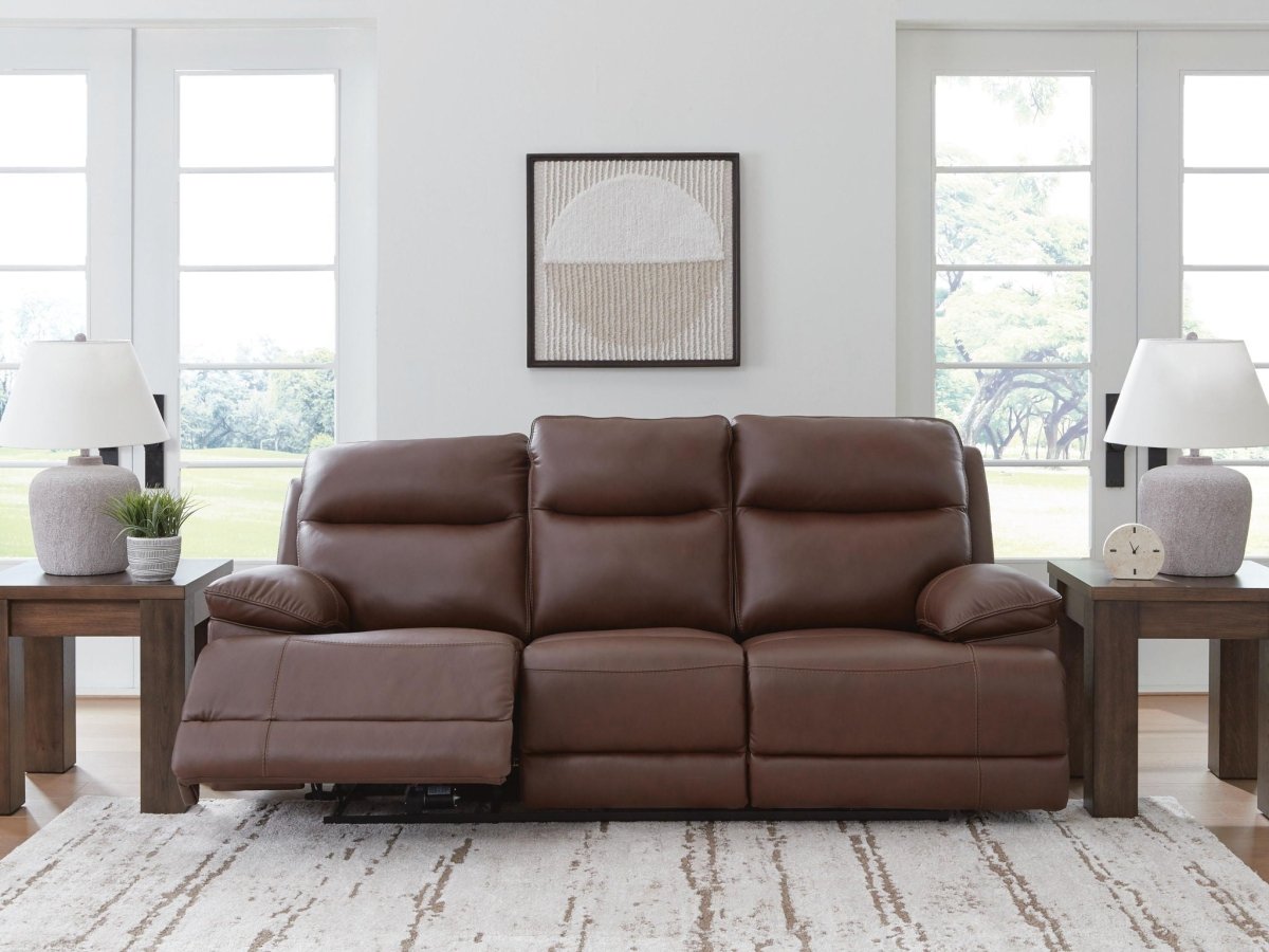 Vonryan - Power Reclining Sofa With Adj Headrest - Tobacco Reclining Sofas by Signature Design by Ashley® - Walls Furniture & Mattress