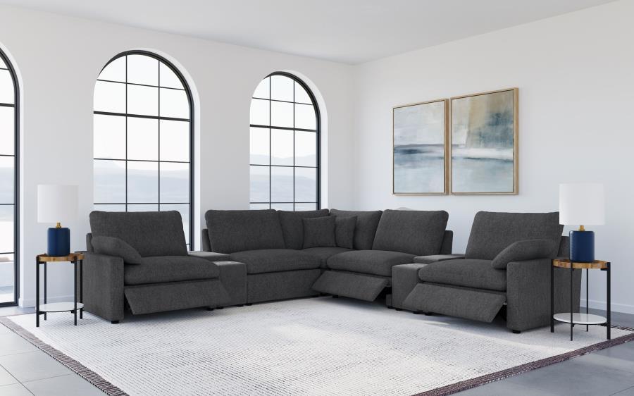 Collins - 7 - Piece Modular Power Reclining Sectional Reclining Sectionals by Coaster Fine Furniture - Walls Furniture & Mattress