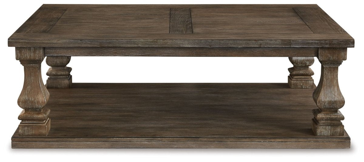 Johnelle - Rectangular Cocktail Table - Gray Cocktail Tables by Signature Design by Ashley® - Walls Furniture & Mattress