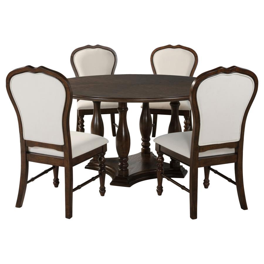 Landon - Round Dining Table Set 5 Piece Dining Room Sets by Coaster Fine Furniture - Walls Furniture & Mattress