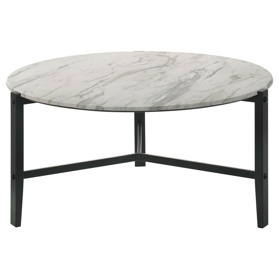 Tandi - Round Faux Marble Table End Tables by CoasterEssence - Walls Furniture & Mattress