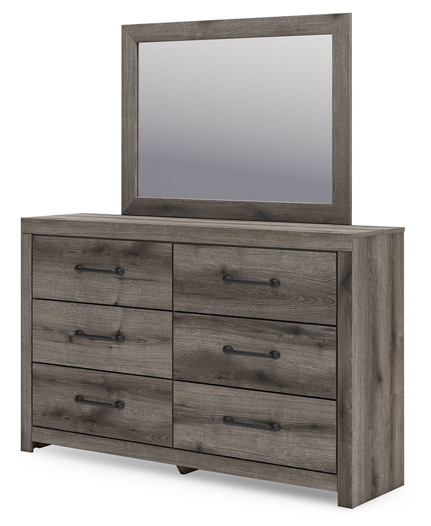 Graystorm - Dresser And Mirror - Brown Gray Dresser & Mirror by Signature Design by Ashley® - Walls Furniture & Mattress