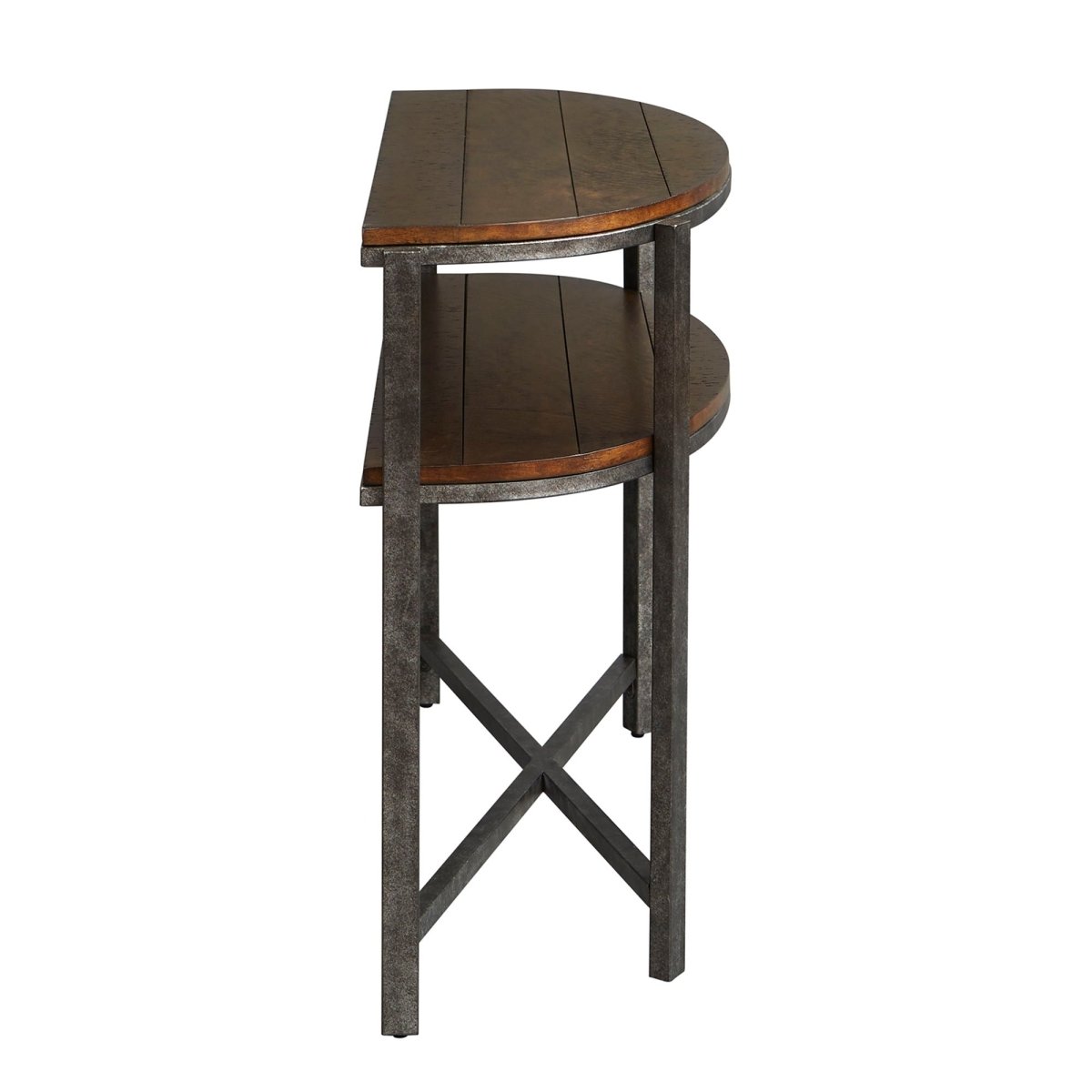Breckinridge - Demilune Sofa Table - Dark Brown Sofa Tables by Liberty Furniture - Walls Furniture & Mattress