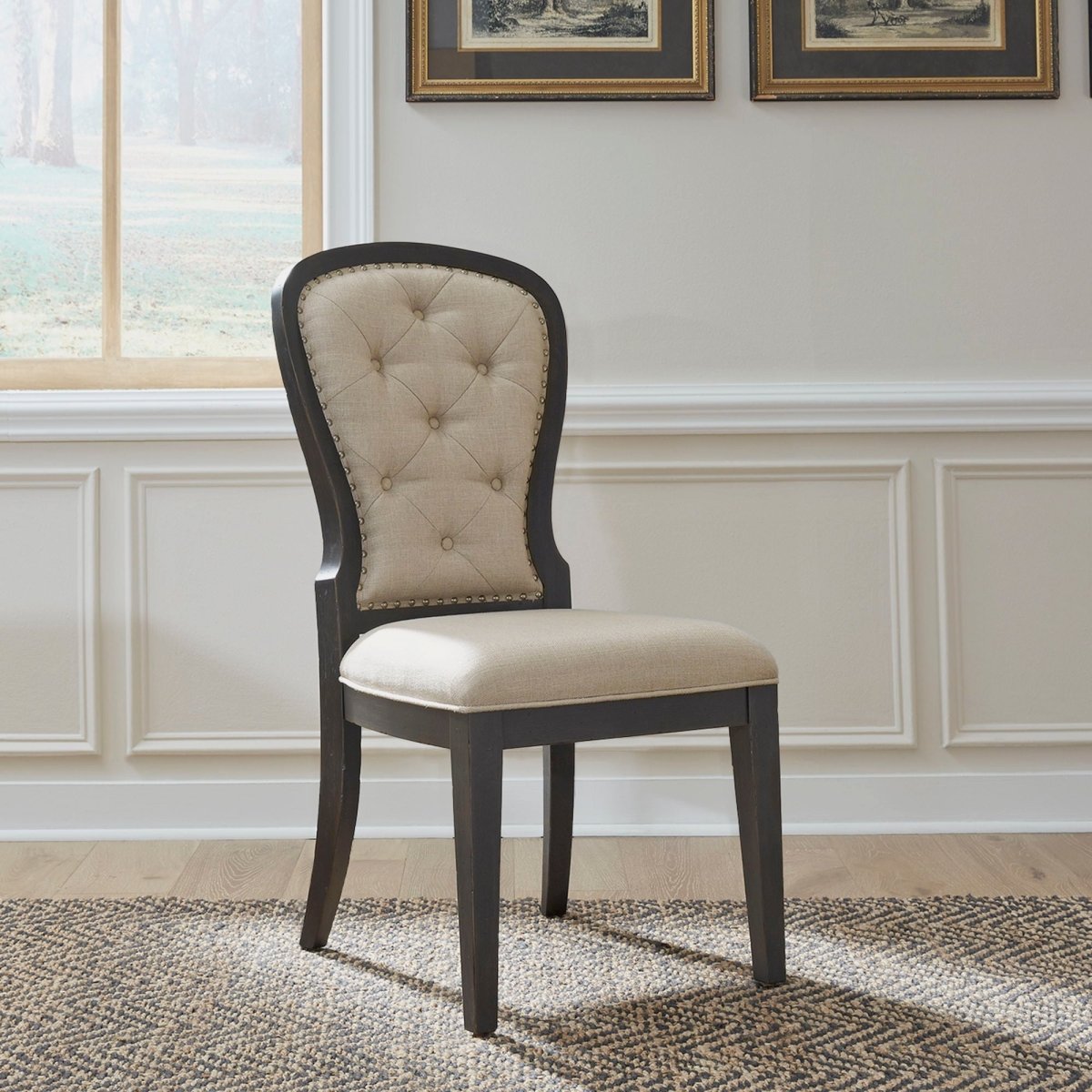Americana Farmhouse - Upholstered Tufted Back Side Chair Side Chairs by Liberty Furniture - Walls Furniture & Mattress