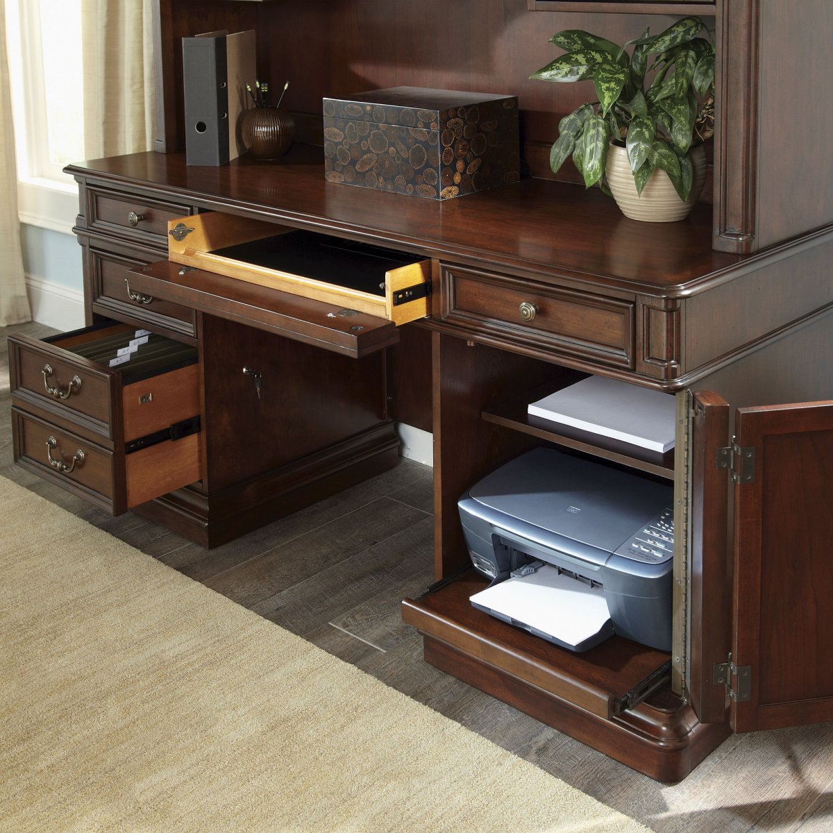 Brayton Manor - Credenza - Dark Brown Credenzas by Liberty Furniture - Walls Furniture & Mattress