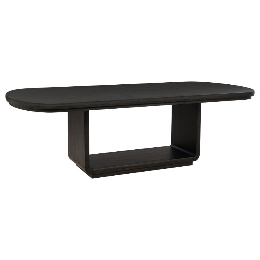 Leandro - 78" Extension Dining Room Table - Burnished Black Dining Tables with Extensions by Coaster Fine Furniture - Walls Furniture & Mattress