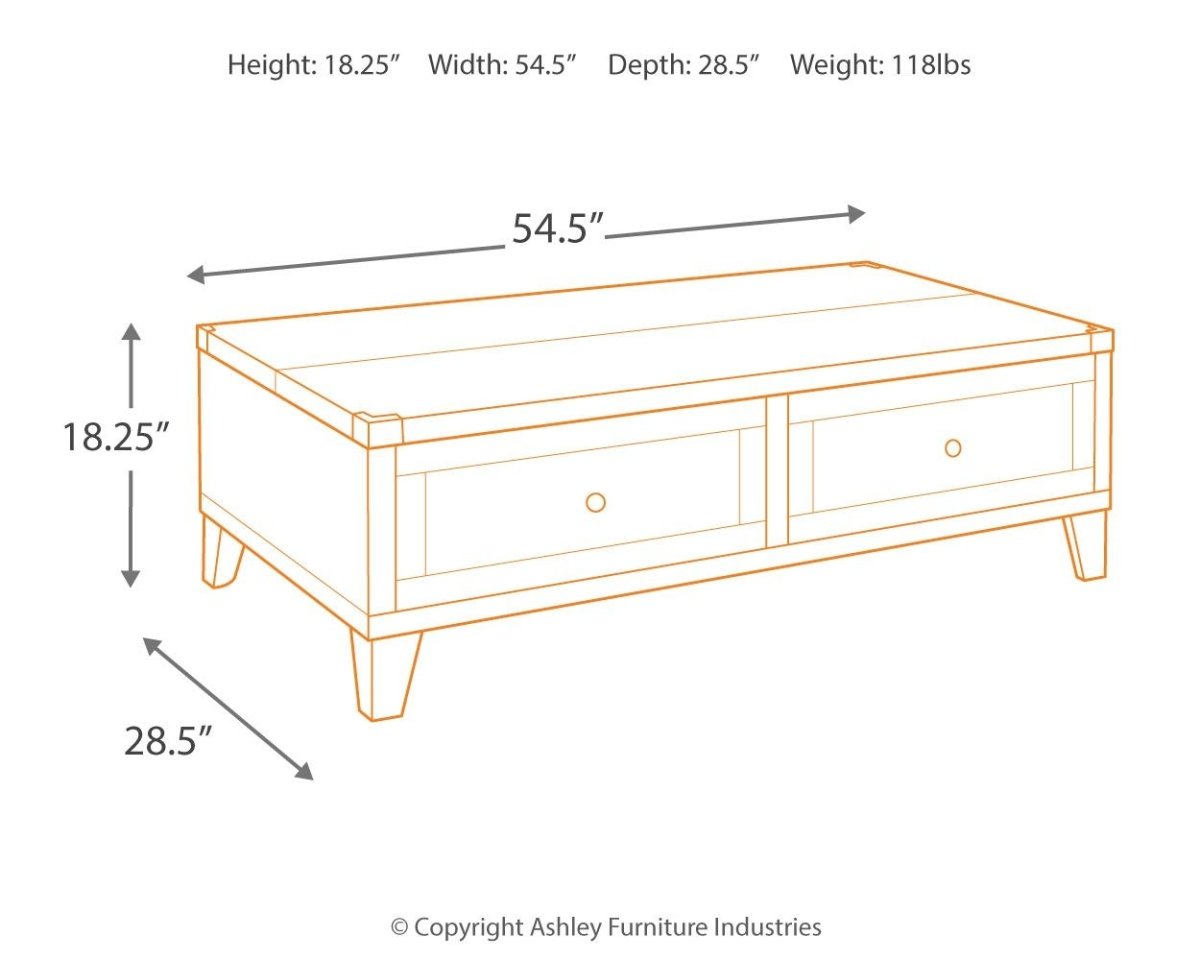 Todoe - Lift Top Cocktail Table - Dark Gray Cocktail Tables by Signature Design by Ashley® - Walls Furniture & Mattress