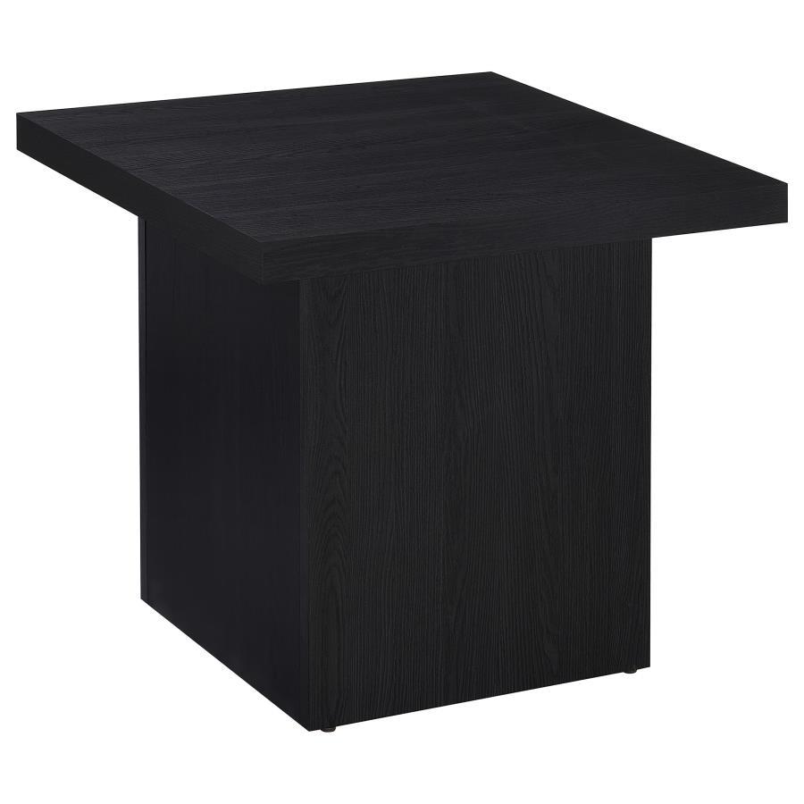 Devar - Square Engineered Laminate End Side Table - Black End Tables by Coaster Fine Furniture - Walls Furniture & Mattress